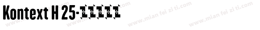Kontext H 25字体转换